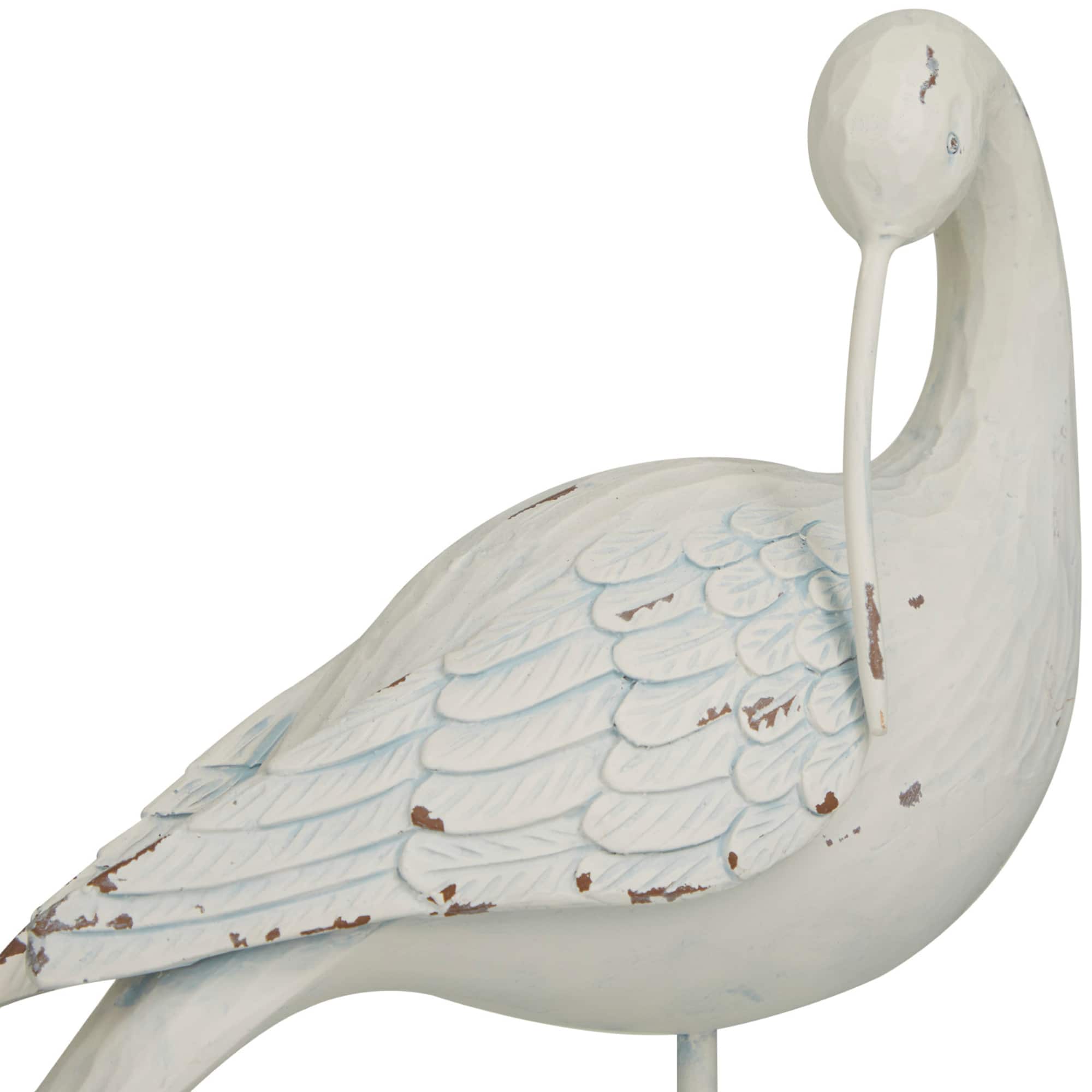 White Polystone Bird Sculpture Set